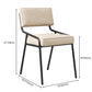 Scandinavian Home Side Chair Upholstered Metal Open Back Dining Room Chair Clearhalo ' kitchen&dining_furn' 'Dining Chairs' 'Dining Tables & Seating' 'dining_chair' 'furn' 'furn_dining_chair' 'Furniture' 'furniture_dining_chair' 'Kitchen & Dining Furniture' 'kitchen' 3870925