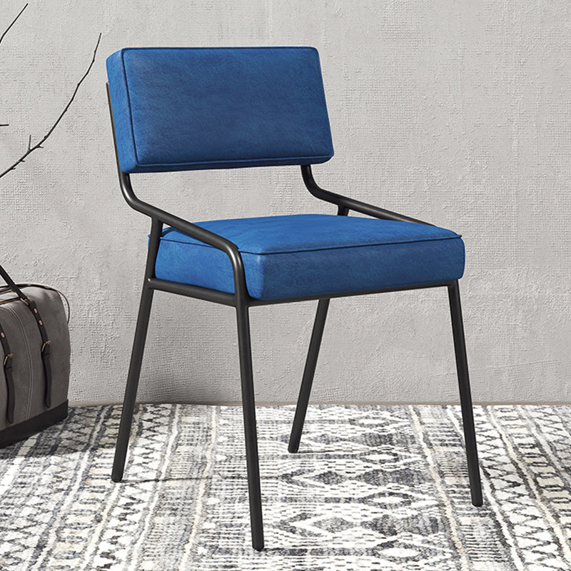 Scandinavian Home Side Chair Upholstered Metal Open Back Dining Room Chair Clearhalo ' kitchen&dining_furn' 'Dining Chairs' 'Dining Tables & Seating' 'dining_chair' 'furn' 'furn_dining_chair' 'Furniture' 'furniture_dining_chair' 'Kitchen & Dining Furniture' 'kitchen' 3870933