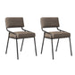 Scandinavian Home Side Chair Upholstered Metal Open Back Dining Room Chair Grey 2 Piece Set Black Clearhalo ' kitchen&dining_furn' 'Dining Chairs' 'Dining Tables & Seating' 'dining_chair' 'furn' 'furn_dining_chair' 'Furniture' 'furniture_dining_chair' 'Kitchen & Dining Furniture' 'kitchen' 3870937