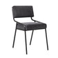 Scandinavian Home Side Chair Upholstered Metal Open Back Dining Room Chair Black 1 Piece Black Clearhalo ' kitchen&dining_furn' 'Dining Chairs' 'Dining Tables & Seating' 'dining_chair' 'furn' 'furn_dining_chair' 'Furniture' 'furniture_dining_chair' 'Kitchen & Dining Furniture' 'kitchen' 3870942