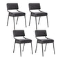 Scandinavian Home Side Chair Upholstered Metal Open Back Dining Room Chair Black 4 Piece Set Black Clearhalo ' kitchen&dining_furn' 'Dining Chairs' 'Dining Tables & Seating' 'dining_chair' 'furn' 'furn_dining_chair' 'Furniture' 'furniture_dining_chair' 'Kitchen & Dining Furniture' 'kitchen' 3870944