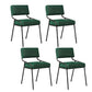 Scandinavian Home Side Chair Upholstered Metal Open Back Dining Room Chair Green 4 Piece Set Black Clearhalo ' kitchen&dining_furn' 'Dining Chairs' 'Dining Tables & Seating' 'dining_chair' 'furn' 'furn_dining_chair' 'Furniture' 'furniture_dining_chair' 'Kitchen & Dining Furniture' 'kitchen' 3870947