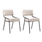 Scandinavian Home Side Chair Upholstered Metal Open Back Dining Room Chair Beige 2 Piece Set Black Clearhalo ' kitchen&dining_furn' 'Dining Chairs' 'Dining Tables & Seating' 'dining_chair' 'furn' 'furn_dining_chair' 'Furniture' 'furniture_dining_chair' 'Kitchen & Dining Furniture' 'kitchen' 3870949