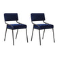 Scandinavian Home Side Chair Upholstered Metal Open Back Dining Room Chair Blue 2 Piece Set Black Clearhalo ' kitchen&dining_furn' 'Dining Chairs' 'Dining Tables & Seating' 'dining_chair' 'furn' 'furn_dining_chair' 'Furniture' 'furniture_dining_chair' 'Kitchen & Dining Furniture' 'kitchen' 3870952
