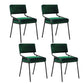 Scandinavian Home Side Chair Upholstered Metal Open Back Dining Room Chair Blackish Green 4 Piece Set Black Clearhalo ' kitchen&dining_furn' 'Dining Chairs' 'Dining Tables & Seating' 'dining_chair' 'furn' 'furn_dining_chair' 'Furniture' 'furniture_dining_chair' 'Kitchen & Dining Furniture' 'kitchen' 3870956