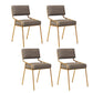 Scandinavian Home Side Chair Upholstered Metal Open Back Dining Room Chair Grey 4 Piece Set Brass Gold Clearhalo ' kitchen&dining_furn' 'Dining Chairs' 'Dining Tables & Seating' 'dining_chair' 'furn' 'furn_dining_chair' 'Furniture' 'furniture_dining_chair' 'Kitchen & Dining Furniture' 'kitchen' 3870974