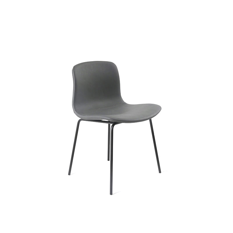 Contemporary Style Dining Room Chairs Dining Armless Chairs with Metal Legs Dark Gray 1 Piece Black Clearhalo ' kitchen&dining_furn' 'Dining Chairs' 'Dining Tables & Seating' 'dining_chair' 'furn' 'furn_dining_chair' 'Furniture' 'furniture_dining_chair' 'Kitchen & Dining Furniture' 'kitchen' 3870988