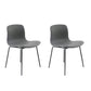 Contemporary Style Dining Room Chairs Dining Armless Chairs with Metal Legs Dark Gray 2 Piece Set Black Clearhalo ' kitchen&dining_furn' 'Dining Chairs' 'Dining Tables & Seating' 'dining_chair' 'furn' 'furn_dining_chair' 'Furniture' 'furniture_dining_chair' 'Kitchen & Dining Furniture' 'kitchen' 3870990