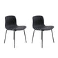 Contemporary Style Dining Room Chairs Dining Armless Chairs with Metal Legs Black 2 Piece Set Black Clearhalo ' kitchen&dining_furn' 'Dining Chairs' 'Dining Tables & Seating' 'dining_chair' 'furn' 'furn_dining_chair' 'Furniture' 'furniture_dining_chair' 'Kitchen & Dining Furniture' 'kitchen' 3871001