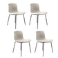 Contemporary Style Dining Room Chairs Dining Armless Chairs with Metal Legs Light Gray 4 Piece Set Black Clearhalo ' kitchen&dining_furn' 'Dining Chairs' 'Dining Tables & Seating' 'dining_chair' 'furn' 'furn_dining_chair' 'Furniture' 'furniture_dining_chair' 'Kitchen & Dining Furniture' 'kitchen' 3871008