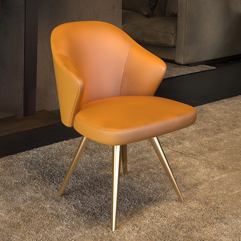 Contemporary Style Metal Dining Chair Dining Wingback Side Chair for Kitchen Clearhalo ' kitchen&dining_furn' 'Dining Chairs' 'Dining Tables & Seating' 'dining_chair' 'furn' 'furn_dining_chair' 'Furniture' 'furniture_dining_chair' 'Kitchen & Dining Furniture' 'kitchen' 3871012