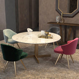 Contemporary Style Metal Dining Chair Dining Wingback Side Chair for Kitchen Clearhalo ' kitchen&dining_furn' 'Dining Chairs' 'Dining Tables & Seating' 'dining_chair' 'furn' 'furn_dining_chair' 'Furniture' 'furniture_dining_chair' 'Kitchen & Dining Furniture' 'kitchen' 3871019