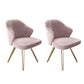 Contemporary Style Metal Dining Chair Dining Wingback Side Chair for Kitchen Pink 2 Piece Set Clearhalo ' kitchen&dining_furn' 'Dining Chairs' 'Dining Tables & Seating' 'dining_chair' 'furn' 'furn_dining_chair' 'Furniture' 'furniture_dining_chair' 'Kitchen & Dining Furniture' 'kitchen' 3871020