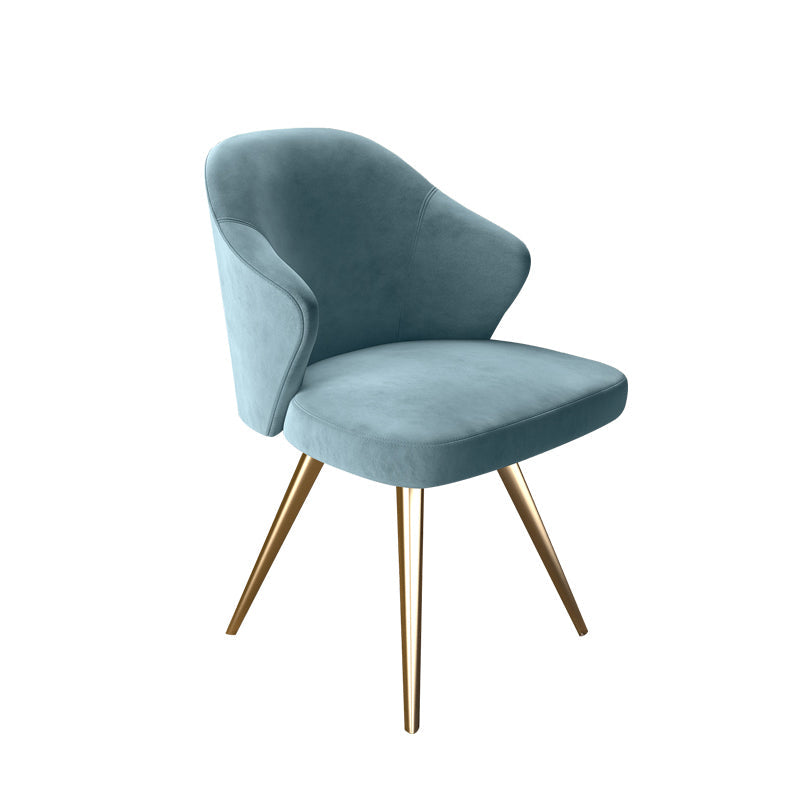 Contemporary Style Metal Dining Chair Dining Wingback Side Chair for Kitchen Clearhalo ' kitchen&dining_furn' 'Dining Chairs' 'Dining Tables & Seating' 'dining_chair' 'furn' 'furn_dining_chair' 'Furniture' 'furniture_dining_chair' 'Kitchen & Dining Furniture' 'kitchen' 3871021