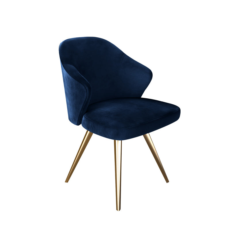 Contemporary Style Metal Dining Chair Dining Wingback Side Chair for Kitchen Royal Blue 1 Piece Clearhalo ' kitchen&dining_furn' 'Dining Chairs' 'Dining Tables & Seating' 'dining_chair' 'furn' 'furn_dining_chair' 'Furniture' 'furniture_dining_chair' 'Kitchen & Dining Furniture' 'kitchen' 3871025