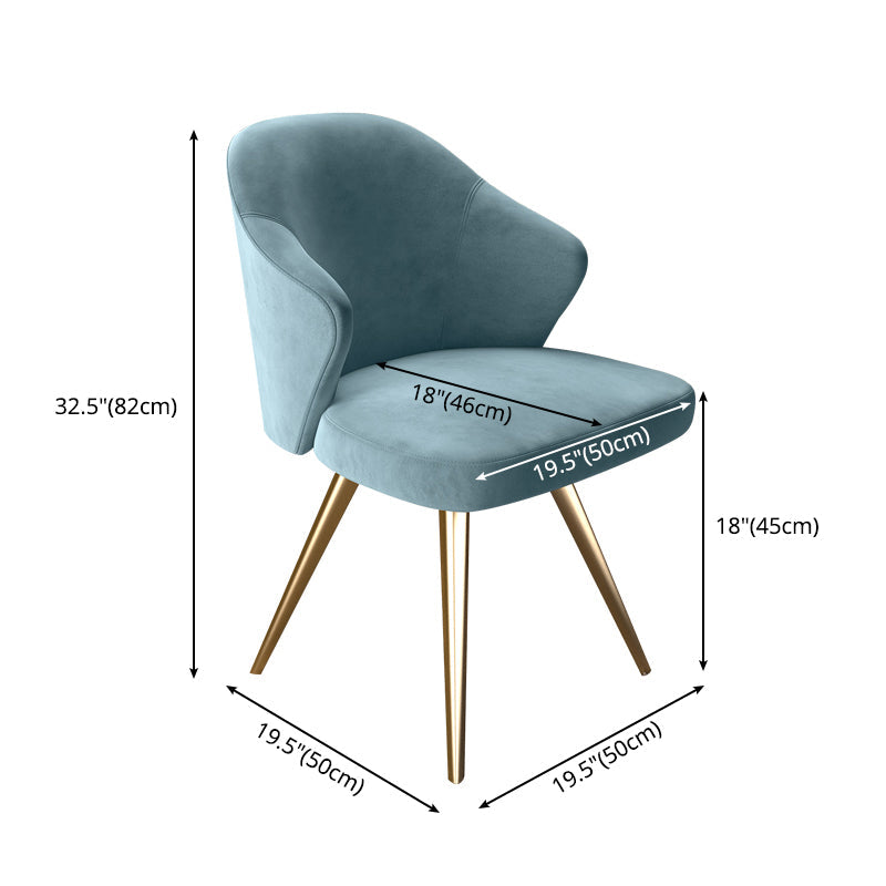Contemporary Style Metal Dining Chair Dining Wingback Side Chair for Kitchen Clearhalo ' kitchen&dining_furn' 'Dining Chairs' 'Dining Tables & Seating' 'dining_chair' 'furn' 'furn_dining_chair' 'Furniture' 'furniture_dining_chair' 'Kitchen & Dining Furniture' 'kitchen' 3871030