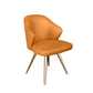 Contemporary Style Metal Dining Chair Dining Wingback Side Chair for Kitchen Orange 1 Piece Clearhalo ' kitchen&dining_furn' 'Dining Chairs' 'Dining Tables & Seating' 'dining_chair' 'furn' 'furn_dining_chair' 'Furniture' 'furniture_dining_chair' 'Kitchen & Dining Furniture' 'kitchen' 3871042