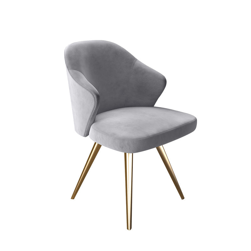 Contemporary Style Metal Dining Chair Dining Wingback Side Chair for Kitchen Grey 1 Piece Clearhalo ' kitchen&dining_furn' 'Dining Chairs' 'Dining Tables & Seating' 'dining_chair' 'furn' 'furn_dining_chair' 'Furniture' 'furniture_dining_chair' 'Kitchen & Dining Furniture' 'kitchen' 3871045