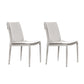 Modern Style Side Chair Home Solid Back Metal Upholstered Dining Room Chair (Set of 2) White Clearhalo ' kitchen&dining_furn' 'Dining Chairs' 'Dining Tables & Seating' 'dining_chair' 'furn' 'furn_dining_chair' 'Furniture' 'furniture_dining_chair' 'Kitchen & Dining Furniture' 'kitchen' 3871049