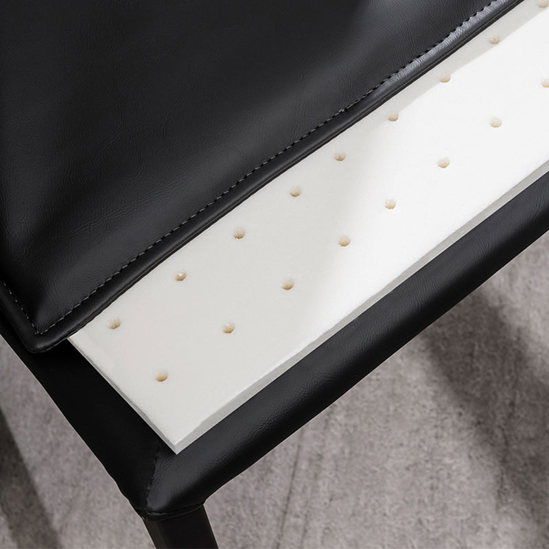 Modern Style Side Chair Home Solid Back Metal Upholstered Dining Room Chair (Set of 2) Clearhalo ' kitchen&dining_furn' 'Dining Chairs' 'Dining Tables & Seating' 'dining_chair' 'furn' 'furn_dining_chair' 'Furniture' 'furniture_dining_chair' 'Kitchen & Dining Furniture' 'kitchen' 3871059