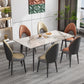 Modern Style Side Chair Indoor Solid Back Metal Upholstered Dining Room Chair (Set of 2) Clearhalo ' kitchen&dining_furn' 'Dining Chairs' 'Dining Tables & Seating' 'dining_chair' 'furn' 'furn_dining_chair' 'Furniture' 'furniture_dining_chair' 'Kitchen & Dining Furniture' 'kitchen' 3871077