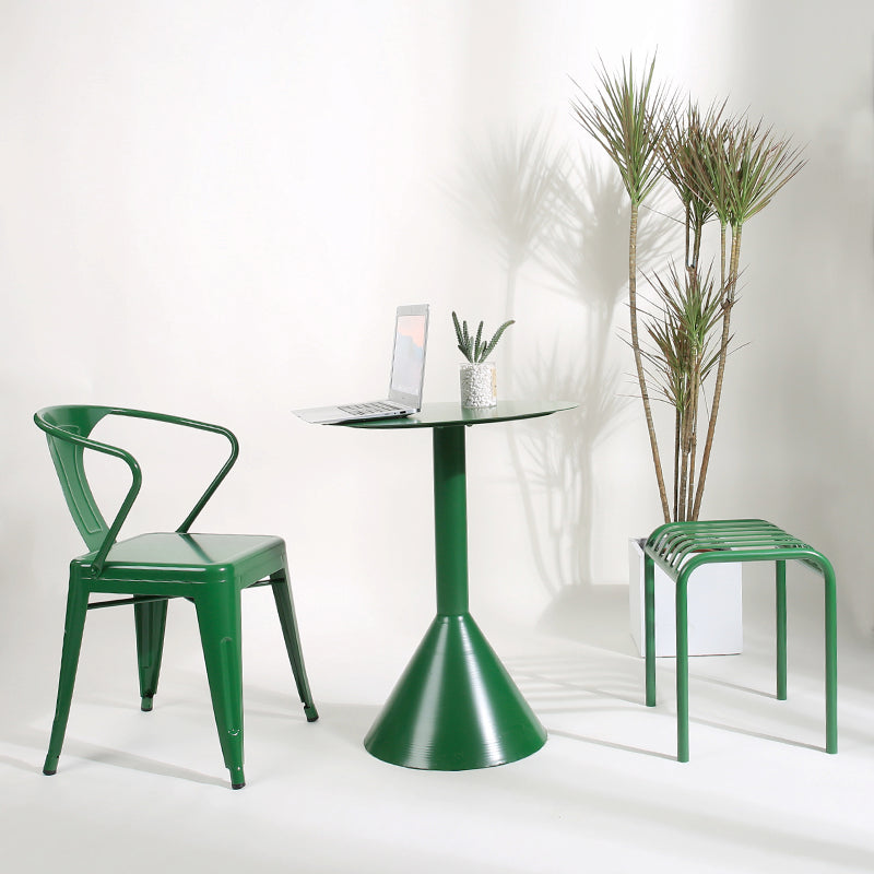 Industrial Dining Armchairs with Metal Legs Slat Back Dining Arm Chair for Coffee Bar Clearhalo ' kitchen&dining_furn' 'Dining Chairs' 'Dining Tables & Seating' 'dining_chair' 'furn' 'furn_dining_chair' 'Furniture' 'furniture_dining_chair' 'Kitchen & Dining Furniture' 'kitchen' 3871081