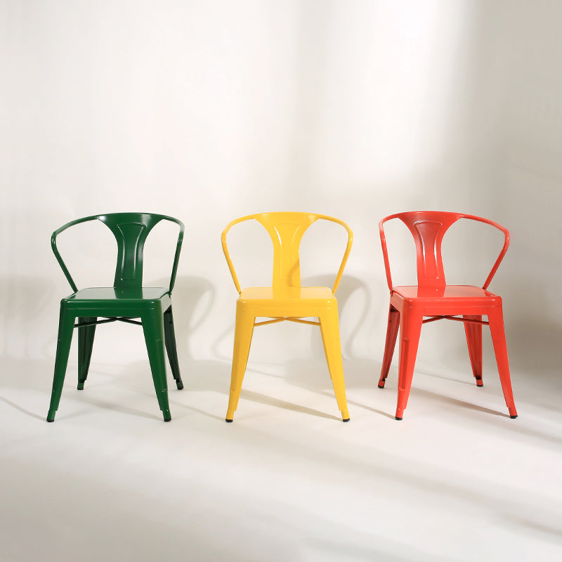 Industrial Dining Armchairs with Metal Legs Slat Back Dining Arm Chair for Coffee Bar Clearhalo ' kitchen&dining_furn' 'Dining Chairs' 'Dining Tables & Seating' 'dining_chair' 'furn' 'furn_dining_chair' 'Furniture' 'furniture_dining_chair' 'Kitchen & Dining Furniture' 'kitchen' 3871086