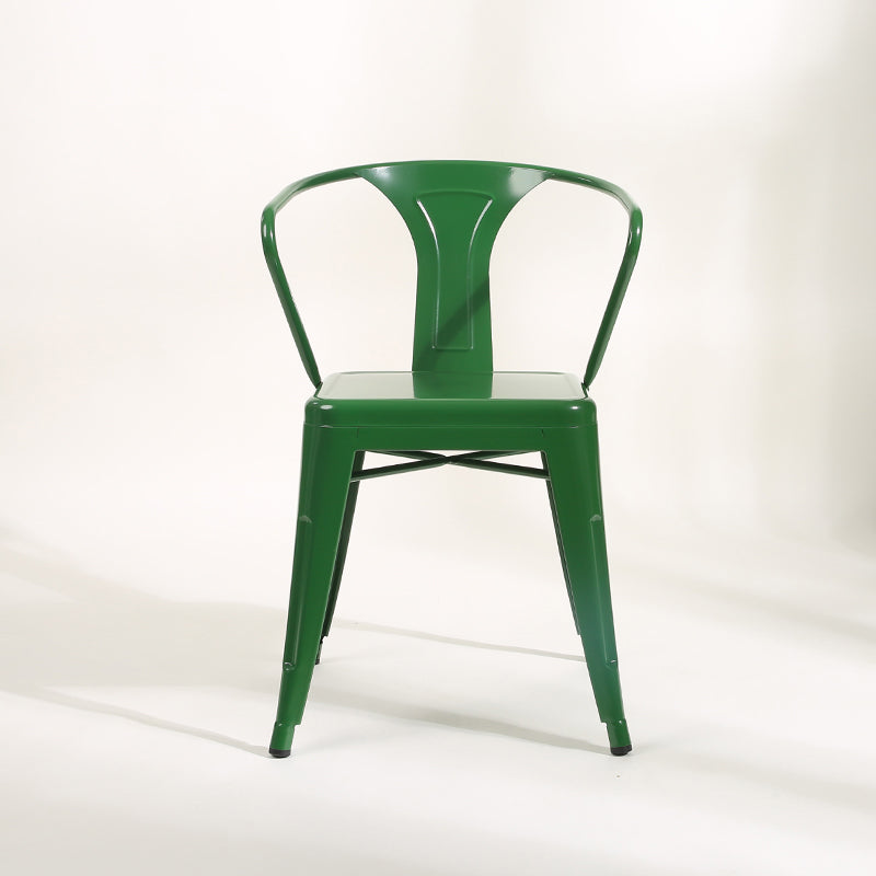 Industrial Dining Armchairs with Metal Legs Slat Back Dining Arm Chair for Coffee Bar Clearhalo ' kitchen&dining_furn' 'Dining Chairs' 'Dining Tables & Seating' 'dining_chair' 'furn' 'furn_dining_chair' 'Furniture' 'furniture_dining_chair' 'Kitchen & Dining Furniture' 'kitchen' 3871092