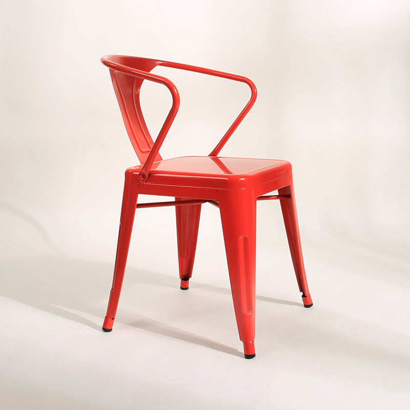 Industrial Dining Armchairs with Metal Legs Slat Back Dining Arm Chair for Coffee Bar Clearhalo ' kitchen&dining_furn' 'Dining Chairs' 'Dining Tables & Seating' 'dining_chair' 'furn' 'furn_dining_chair' 'Furniture' 'furniture_dining_chair' 'Kitchen & Dining Furniture' 'kitchen' 3871096