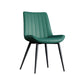 Home Scandinavian Arm Chair Upholstered Solid Back Metal Dining Room Chair Green-Black 1 Piece Clearhalo ' kitchen&dining_furn' 'Dining Chairs' 'Dining Tables & Seating' 'dining_chair' 'furn' 'furn_dining_chair' 'Furniture' 'furniture_dining_chair' 'Kitchen & Dining Furniture' 'kitchen' 3871102