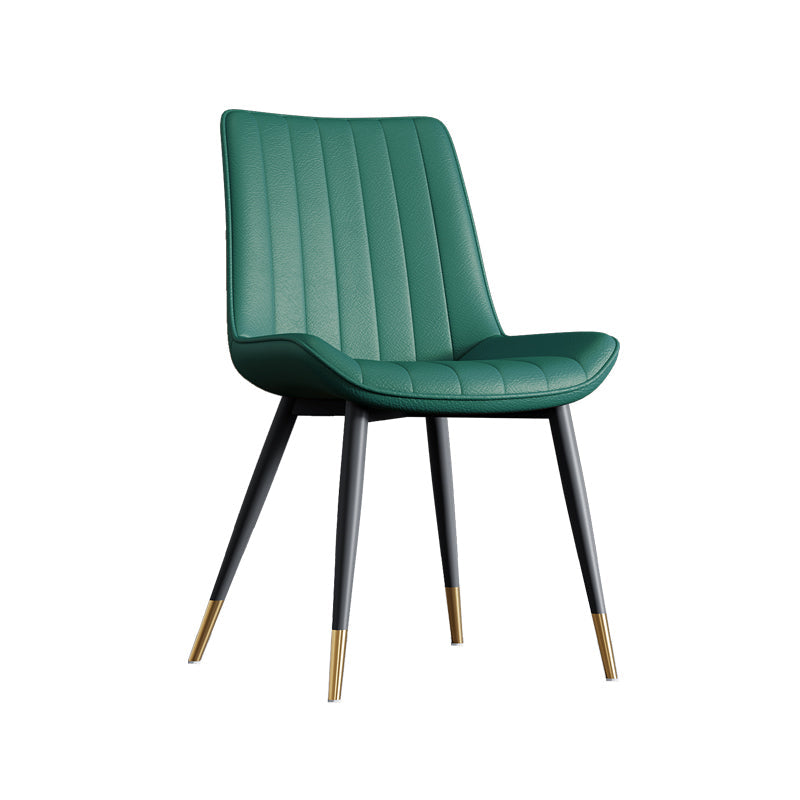 Home Scandinavian Arm Chair Upholstered Solid Back Metal Dining Room Chair Green 1 Piece Clearhalo ' kitchen&dining_furn' 'Dining Chairs' 'Dining Tables & Seating' 'dining_chair' 'furn' 'furn_dining_chair' 'Furniture' 'furniture_dining_chair' 'Kitchen & Dining Furniture' 'kitchen' 3871108