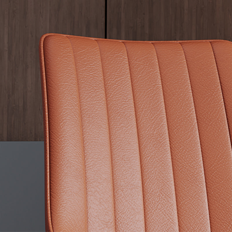 Home Scandinavian Arm Chair Upholstered Solid Back Metal Dining Room Chair Clearhalo ' kitchen&dining_furn' 'Dining Chairs' 'Dining Tables & Seating' 'dining_chair' 'furn' 'furn_dining_chair' 'Furniture' 'furniture_dining_chair' 'Kitchen & Dining Furniture' 'kitchen' 3871111