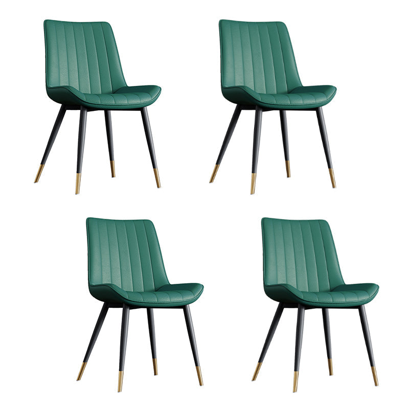 Home Scandinavian Arm Chair Upholstered Solid Back Metal Dining Room Chair Green 4 Piece Set Clearhalo ' kitchen&dining_furn' 'Dining Chairs' 'Dining Tables & Seating' 'dining_chair' 'furn' 'furn_dining_chair' 'Furniture' 'furniture_dining_chair' 'Kitchen & Dining Furniture' 'kitchen' 3871112