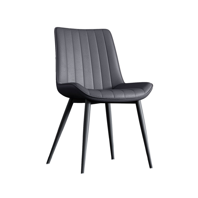 Home Scandinavian Arm Chair Upholstered Solid Back Metal Dining Room Chair Textured Black 1 Piece Clearhalo ' kitchen&dining_furn' 'Dining Chairs' 'Dining Tables & Seating' 'dining_chair' 'furn' 'furn_dining_chair' 'Furniture' 'furniture_dining_chair' 'Kitchen & Dining Furniture' 'kitchen' 3871119