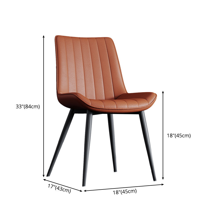 Home Scandinavian Arm Chair Upholstered Solid Back Metal Dining Room Chair Clearhalo ' kitchen&dining_furn' 'Dining Chairs' 'Dining Tables & Seating' 'dining_chair' 'furn' 'furn_dining_chair' 'Furniture' 'furniture_dining_chair' 'Kitchen & Dining Furniture' 'kitchen' 3871120