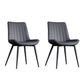 Home Scandinavian Arm Chair Upholstered Solid Back Metal Dining Room Chair Textured Black 2 Piece Set Clearhalo ' kitchen&dining_furn' 'Dining Chairs' 'Dining Tables & Seating' 'dining_chair' 'furn' 'furn_dining_chair' 'Furniture' 'furniture_dining_chair' 'Kitchen & Dining Furniture' 'kitchen' 3871121