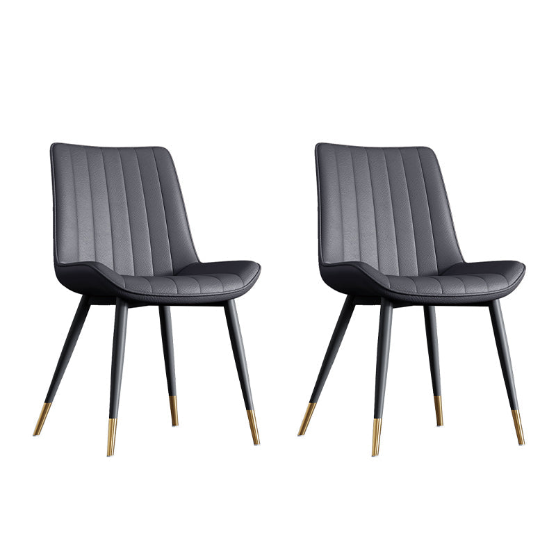 Home Scandinavian Arm Chair Upholstered Solid Back Metal Dining Room Chair Black 2 Piece Set Clearhalo ' kitchen&dining_furn' 'Dining Chairs' 'Dining Tables & Seating' 'dining_chair' 'furn' 'furn_dining_chair' 'Furniture' 'furniture_dining_chair' 'Kitchen & Dining Furniture' 'kitchen' 3871124