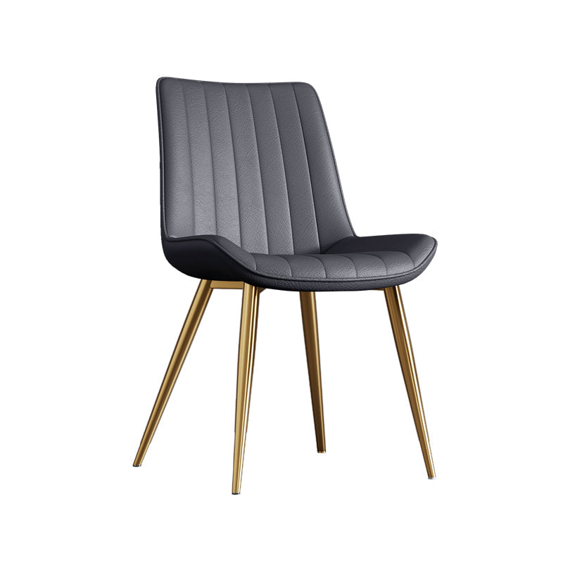 Home Scandinavian Arm Chair Upholstered Solid Back Metal Dining Room Chair Matte Black 1 Piece Clearhalo ' kitchen&dining_furn' 'Dining Chairs' 'Dining Tables & Seating' 'dining_chair' 'furn' 'furn_dining_chair' 'Furniture' 'furniture_dining_chair' 'Kitchen & Dining Furniture' 'kitchen' 3871126