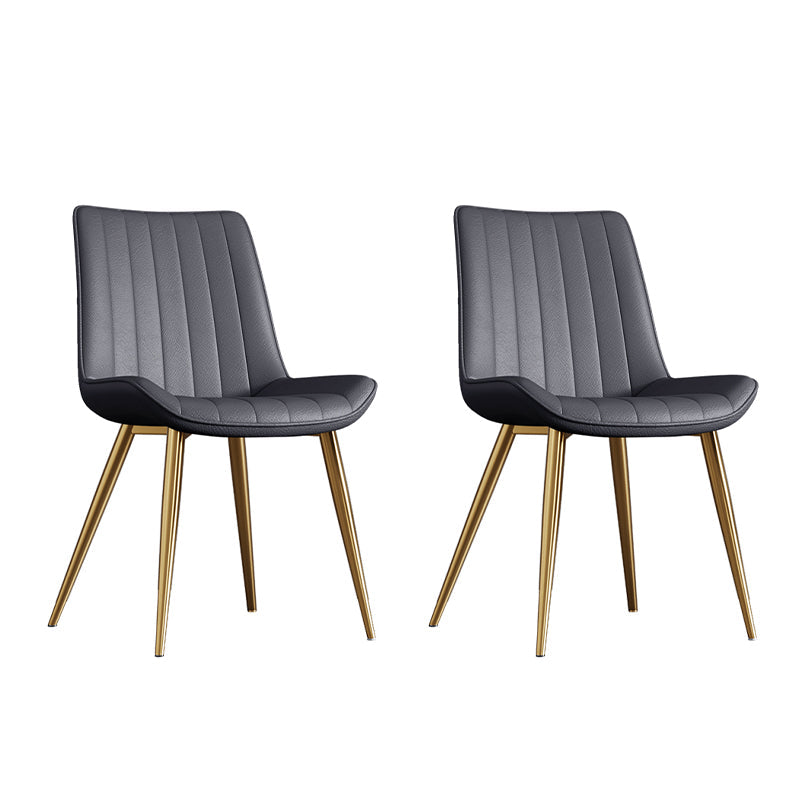 Home Scandinavian Arm Chair Upholstered Solid Back Metal Dining Room Chair Matte Black 2 Piece Set Clearhalo ' kitchen&dining_furn' 'Dining Chairs' 'Dining Tables & Seating' 'dining_chair' 'furn' 'furn_dining_chair' 'Furniture' 'furniture_dining_chair' 'Kitchen & Dining Furniture' 'kitchen' 3871127