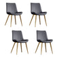 Home Scandinavian Arm Chair Upholstered Solid Back Metal Dining Room Chair Matte Black 4 Piece Set Clearhalo ' kitchen&dining_furn' 'Dining Chairs' 'Dining Tables & Seating' 'dining_chair' 'furn' 'furn_dining_chair' 'Furniture' 'furniture_dining_chair' 'Kitchen & Dining Furniture' 'kitchen' 3871128