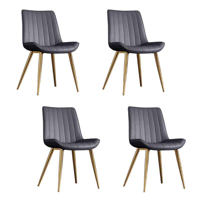 Home Scandinavian Arm Chair Upholstered Solid Back Metal Dining Room Chair Matte Black 4 Piece Set Clearhalo ' kitchen&dining_furn' 'Dining Chairs' 'Dining Tables & Seating' 'dining_chair' 'furn' 'furn_dining_chair' 'Furniture' 'furniture_dining_chair' 'Kitchen & Dining Furniture' 'kitchen' 3871128