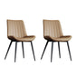 Home Scandinavian Arm Chair Upholstered Solid Back Metal Dining Room Chair Khaki 2 Piece Set Clearhalo ' kitchen&dining_furn' 'Dining Chairs' 'Dining Tables & Seating' 'dining_chair' 'furn' 'furn_dining_chair' 'Furniture' 'furniture_dining_chair' 'Kitchen & Dining Furniture' 'kitchen' 3871139