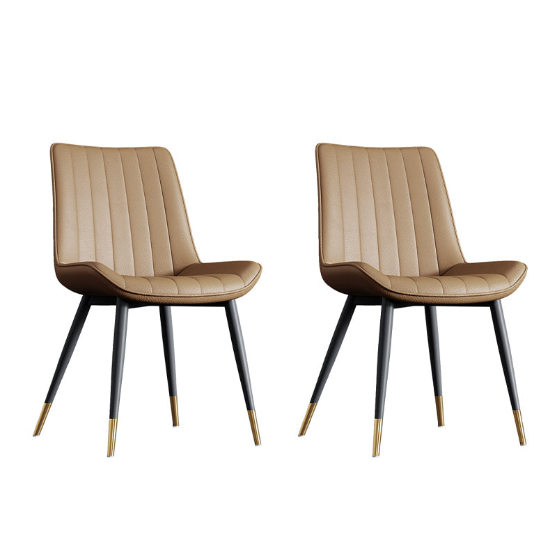 Home Scandinavian Arm Chair Upholstered Solid Back Metal Dining Room Chair Camel 2 Piece Set Clearhalo ' kitchen&dining_furn' 'Dining Chairs' 'Dining Tables & Seating' 'dining_chair' 'furn' 'furn_dining_chair' 'Furniture' 'furniture_dining_chair' 'Kitchen & Dining Furniture' 'kitchen' 3871142