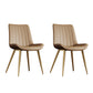 Home Scandinavian Arm Chair Upholstered Solid Back Metal Dining Room Chair Light Khaki 2 Piece Set Clearhalo ' kitchen&dining_furn' 'Dining Chairs' 'Dining Tables & Seating' 'dining_chair' 'furn' 'furn_dining_chair' 'Furniture' 'furniture_dining_chair' 'Kitchen & Dining Furniture' 'kitchen' 3871145