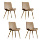 Home Scandinavian Arm Chair Upholstered Solid Back Metal Dining Room Chair Light Khaki 4 Piece Set Clearhalo ' kitchen&dining_furn' 'Dining Chairs' 'Dining Tables & Seating' 'dining_chair' 'furn' 'furn_dining_chair' 'Furniture' 'furniture_dining_chair' 'Kitchen & Dining Furniture' 'kitchen' 3871146