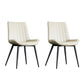Home Scandinavian Arm Chair Upholstered Solid Back Metal Dining Room Chair Beige 2 Piece Set Clearhalo ' kitchen&dining_furn' 'Dining Chairs' 'Dining Tables & Seating' 'dining_chair' 'furn' 'furn_dining_chair' 'Furniture' 'furniture_dining_chair' 'Kitchen & Dining Furniture' 'kitchen' 3871148