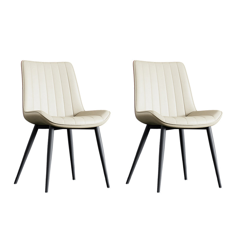 Home Scandinavian Arm Chair Upholstered Solid Back Metal Dining Room Chair Beige 2 Piece Set Clearhalo ' kitchen&dining_furn' 'Dining Chairs' 'Dining Tables & Seating' 'dining_chair' 'furn' 'furn_dining_chair' 'Furniture' 'furniture_dining_chair' 'Kitchen & Dining Furniture' 'kitchen' 3871148