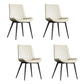 Home Scandinavian Arm Chair Upholstered Solid Back Metal Dining Room Chair Beige 4 Piece Set Clearhalo ' kitchen&dining_furn' 'Dining Chairs' 'Dining Tables & Seating' 'dining_chair' 'furn' 'furn_dining_chair' 'Furniture' 'furniture_dining_chair' 'Kitchen & Dining Furniture' 'kitchen' 3871149