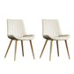 Home Scandinavian Arm Chair Upholstered Solid Back Metal Dining Room Chair Light Beige 2 Piece Set Clearhalo ' kitchen&dining_furn' 'Dining Chairs' 'Dining Tables & Seating' 'dining_chair' 'furn' 'furn_dining_chair' 'Furniture' 'furniture_dining_chair' 'Kitchen & Dining Furniture' 'kitchen' 3871154