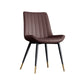 Home Scandinavian Arm Chair Upholstered Solid Back Metal Dining Room Chair Brown 1 Piece Clearhalo ' kitchen&dining_furn' 'Dining Chairs' 'Dining Tables & Seating' 'dining_chair' 'furn' 'furn_dining_chair' 'Furniture' 'furniture_dining_chair' 'Kitchen & Dining Furniture' 'kitchen' 3871159